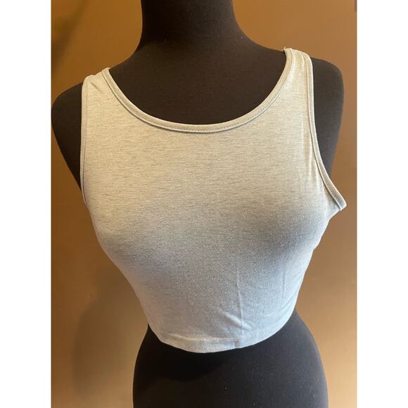 Women's Small Light Gray Cropped Tank Loungewear GUC Athletic - Picture 5 of 5